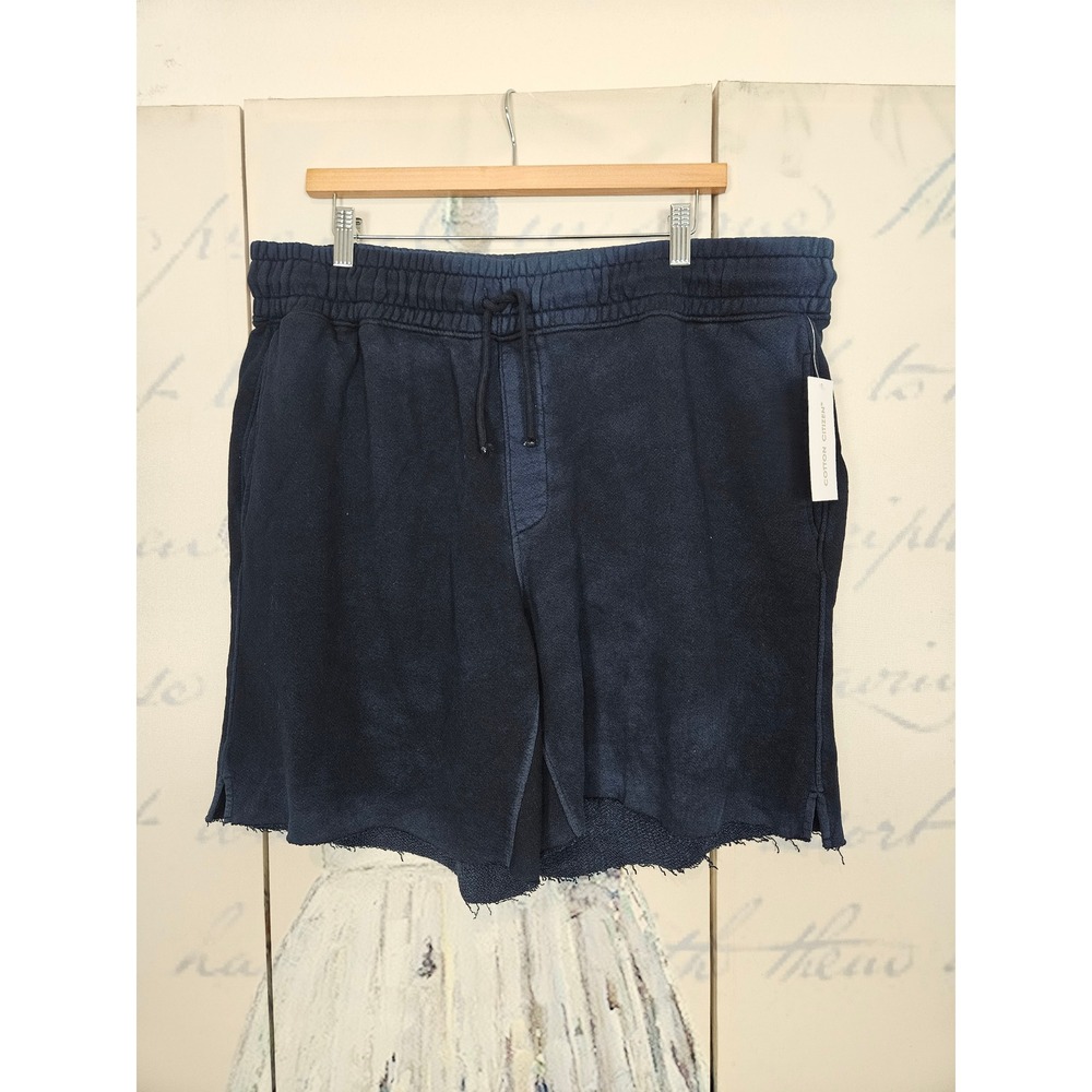 Cotton Citizen Bronx Navy Blue French Terry Raw Hem Sweat Shorts Mens XXL NEW